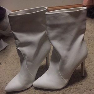 White Heel Boots
